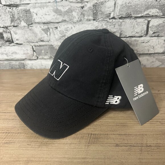 NWT New Balance Unisex Embroidered N Logo Baseball Hat Size One Size (Black) - Picture 1 of 12